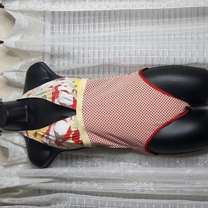 2/$25 or 3/$30 Y2K Calvin Klein V-Neck Polka Dot One-Piece Swimsuit Sz10